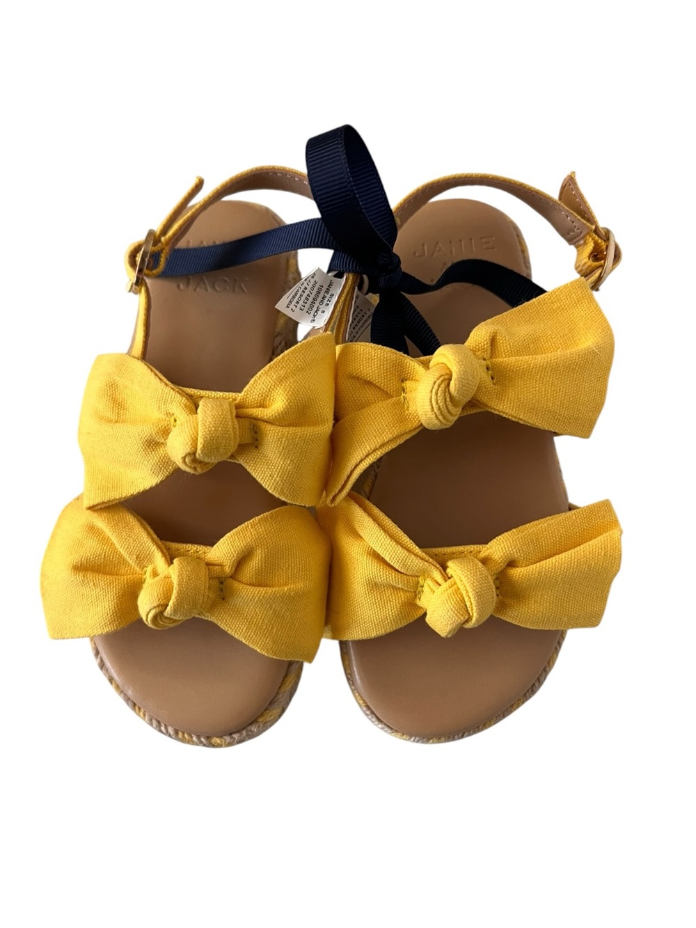 NEW Janie and Jack Yellow Bow Sandals